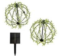 2 suspensions solaires boules feuilles BALL FESTY D30cm 10