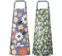 2 Tablier de cuisine ajustable unisexe motif fleurs