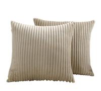 2 Taie Oreiller 50x50, Taie D'oreiller 50x70 40x60 60x60 Housse De Coussin Canapé Rectangle Throw Pillow Covers Pour Salon Sofa Chambre Modernes Couverture Oreiller(Khaki,40x40 cm Pack of 2)