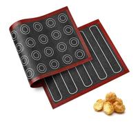 2 Tapis de Cuisson, Plaque Perforée Patisserie pour Macarons et Choux, Tapis Cuisson Réutilisable pour Four, Dimensions 40x30 cm