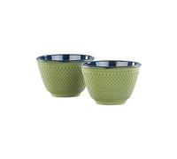 : 2 tasses à thé style Arare - Vert cuivre