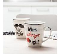 2 tasses Monsieur et Madame Right mug Mr et Mrs Multi G
