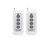 2 Télécommandes Sans Fil avec Module D'Apprentissage EV1527, Antenne ABCD, 4 Boutons, Portée de 1000 M