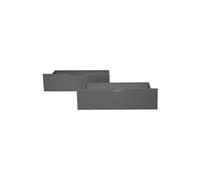 2 Tiroirs De Rangement Gris Roulettes Pour Lit Gigogne