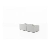 2 tiroirs de rangement pour lit blanc