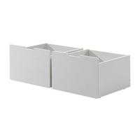 Tiroirs de rangement - VIPACK - Pip - MDF laqué blanc - 2 tiroirs - Pour lit mi-hauteur