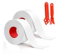 2 tomes Joint Silicone Blanc Salle de Bain,Taille par rouleau 5m*3.8cm，Ruban auto-adhésif anti-moisissure et anti-fuite adapté à de nombreuses occasions pour cuisine ou salle de bain