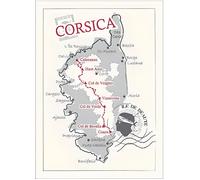2 torchons Carte Corsica Ivoire 50 x 70 Les Ateliers du Linge 50 X 70 FICELLE