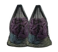 2 Très Grand XXL Sac de Lavage Filets à Linge 70x90CM Filet Linge Machine à Laver,Sacs à Linge avec Fermeture par Cordon pour Chemises,Manteaux,couvertures,Draps,Chaussettes,Peluches（Noir）
