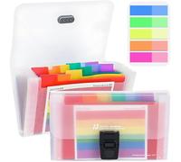 2 Trieur,Pochette Trieur A6,13 Cases Range Document Pour Révisions,Reçus Et Fiches-Avec 100 Page Adhesif,Pour École,Bureau