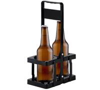 2 trous pour bières - Porte-bouteille portable portable pour BBQ Beaters | Organisateur de panier réutilisable avec poignée, porte-gobelet de bouteille réutilisable et pliable