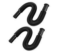 2 tuyaux d'évacuation pour lavabo - Tuyaux en PVC souple, de couleur noire