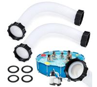 2 Tuyaux Piscine 38mm x 40cm, Manchon Universel Pompe Filtre Sable | Tuyau raccord universel en PE, tuyaux pour pompe piscine, tuyau piscine pour piscines Intex, accessoires pompe filtre sable