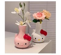 2 vases Hello Kitty en résine lot de 2 modèles rose et blanc déco intérieure