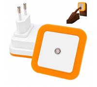 2 veilleuses prises électriques avec capteur crépusculaire automatique, veilleuses LED à faible consommation d’énergie, compatibles pour chambre, salle de bain, couloir, escalier et cuisine(bleu)