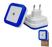 2 veilleuses prises électriques avec capteur crépusculaire automatique, veilleuses LED à faible consommation d’énergie, compatibles pour chambre, salle de bain, couloir, escalier et cuisine(bleu)