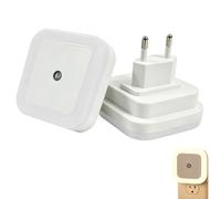 2 veilleuses prises électriques avec capteur crépusculaire automatique, veilleuses LED à faible consommation d’énergie, compatibles pour chambre, salle de bain, couloir, escalier et cuisine(bleu)