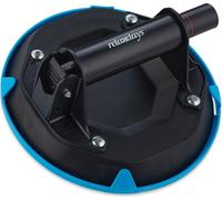 2 ventouses à vide, pour le transport de vitres, carreaux et dalles, ventouses pouvant supporter jusqu'à 120 kg, supports à ventouses, noir et bleu