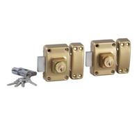 2 verrous s'entrouvrants Bricard Alpha ? bouton et cylindre 45 mm