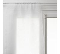 2 Voilages Dev effet feuille - 60 x 120 cm - Blanc