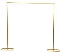 2 x 2,1m arc de mariage fer ballon fleurs arc stand accessoires de fond anniversaire fête en plein air décoration de mariage européen dans le style romantique (or)