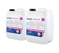 2 x 5 L BAYZID® Spa POOLCLEAR - Clarifiant Anti-Turbidité pour Spa et Petite Piscine - Compatible Filtres Cartouche et Boules Filtrantes - Élimine Algues et Bactéries pour Eau Cristalline