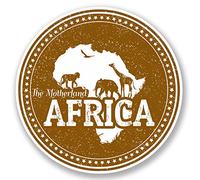 2 x Afrique Sticker en vinyle pour iPad Ordinateur Portable Voyage bagages étiquette cadeau Animaux # 4799 - 10cm x 10cm