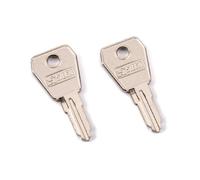 2 x Clé pour casier, bureau, boîte aux lettres EuroLocks - Code 834 | Taillée selon votre code - Classeur, caisse à monnaie, porte-vélos - convient aussi à Lowe & Fletcher, Bisley, Lorlin