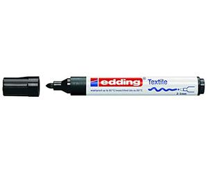 2 x edding 4500 textile tissu t-shirt Stylo Marqueur Noir 2-3 mm Line