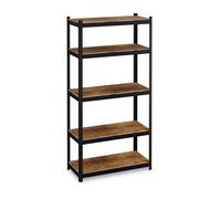 2 x étagères renforcées H x L x P 180x90x40 cm 500 kg 5 niveaux garage bibliothèque bureau noir/brown effet bois