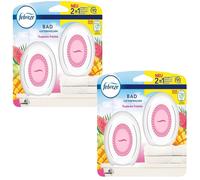 2 X Febreze Assanisseur D'Air " Tropical Fruits " Bain Et Wc Parfum Dosateur de