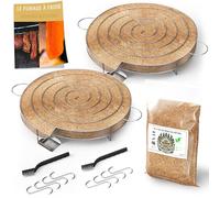2 X Générateur (30 cm)/Serpentin de Fumée Froide pour Fumoir Viande et Poisson + 500 Gr de Sciure de bois de hêtre + 8 crochets et 2 Brosse de nettoyage - Guide Numérique PDF à Télécharger