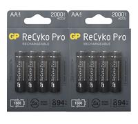 2 X GP ReCyKo+ Pro Black Batterie AA Rechargeable NiMH 2000 mAH