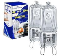 2 x Halogène Ampoule Four G9 25W 300°С 00607291 pour Bosch pour Siemens | pour Balay Ampoule pour Four - MONTERAL