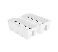 2 x jardinière 60 cm pot suspendu pot de fleurs pot de balcon pot de balustra...
