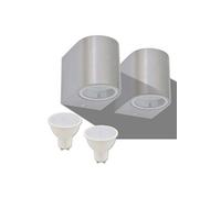 vidaXL Applique murale LED - Ronde - 2 pièces