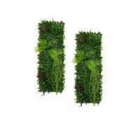 2 x Panneau Mural Végétal Artificiel 0,5 x 1,5 m Alina Feuillage Jardin Maison