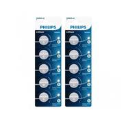 2 X Philips CR2025 blister de 5 piles -