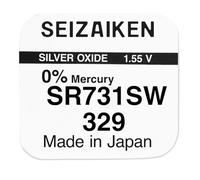 2 x Pile à l'oxyde d'argent Seizaiken Seiko 329 SR731SW 1,55 V