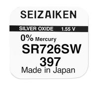 2 x Pile à l'oxyde d'argent Seizaiken Seiko 397 SR726SW 1,55 V