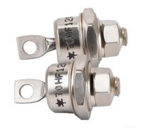 2 x pour diode stud 40 A 1200 V Anode négative en métal 2 x pour stud | Courant élevé de 85 A, tension nominale de 1200 V, positive pour cathode pour goujon, boîtier en métal, installation facile