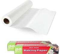 2 x Rouleau de papier sulfurisé 30cm x 50m Réutilisable - Rouleau antiadhésif - Papier sans graisse pour cuisiner - Griller - Airfryer - Griller