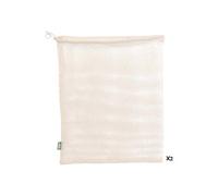 2 x Sac à Vrac Réutilisable Mailles - Coton - 30 x 38 cm - Lavable