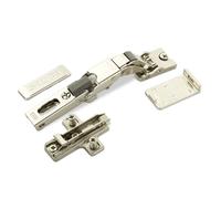 2 x Salice charnières universelles avec amortisseur pour porte en verre 110° avec plaque de montage en croix hauteur 3 mm