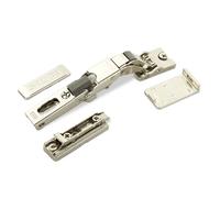 2 x Salice charnières universelles avec amortisseur pour porte en verre 110° avec plaque de montage linéaire hauteur 3 mm avec vis