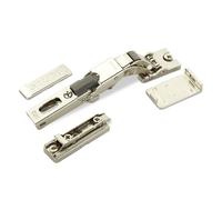 2 x Salice charnières universelles pour porte en verre ou porte-miroir 110° y plaque de montage linéaire hauteur 3 mm avec vis