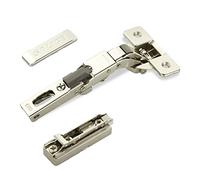 2 x SOTECH charnières universelles Salice 110° perçage T45 Push Open pour portes arrondies, à recouvrement et profilées plaque de montage linéaire hauteur 6 mm