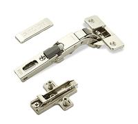 2 x SOTECH charnières universelles Salice 110° perçage T48 avec amortisseur pour portes arrondies, à recouvrement et profilées plaque de montage en croix hauteur 3 mm