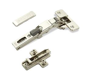 2 x SOTECH charnières universelles Salice 110° perçage T48 avec amortisseur pour portes arrondies, à recouvrement et profilées plaque de montage en croix hauteur 3 mm