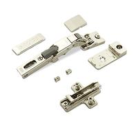 2 x SOTECH Salice charnières universelles Push Open pour portes fines à partir de 8 mm d'épaisseur 110° compris plaque de montage croisée hauteur 3 mm avec vis Euro